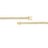 Thumbnail Image 3 of 1.98 CT. T.W. Diamond Two-Stone "S" Curve Tennis Necklace in Sterling Silver with Yellow Rhodium - 17"