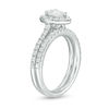 Thumbnail Image 1 of 1.25 CT. T.W. Certified Canadian Pear-Shaped Diamond Frame Bridal Set in 14K White Gold (I/SI2)
