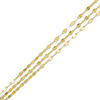 Thumbnail Image 0 of Italian Gold 030 Gauge Triple Strand Mirror Chain Bracelet in 14K Gold - 7.25"