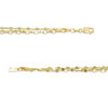 Thumbnail Image 2 of Italian Gold 030 Gauge Triple Strand Mirror Chain Bracelet in 14K Gold - 7.25"