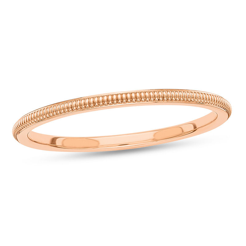 Ladies' 1.5mm Vintage-Style Wedding Band in 14K Rose Gold|Peoples Jewellers