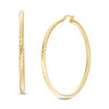 50.0mm Diamond-Cut Hoop Earrings in 14K Gold