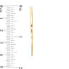 10.0mm Oval Hoop Earrings in 14K Gold