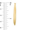 30.0mm Diamond-Cut and Ribbed Hoop Earrings in 14K Gold