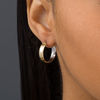 Thumbnail Image 1 of 15.0mm Diamond-Cut Inside-Out Hoop Earrings in 14K Two-Tone Gold