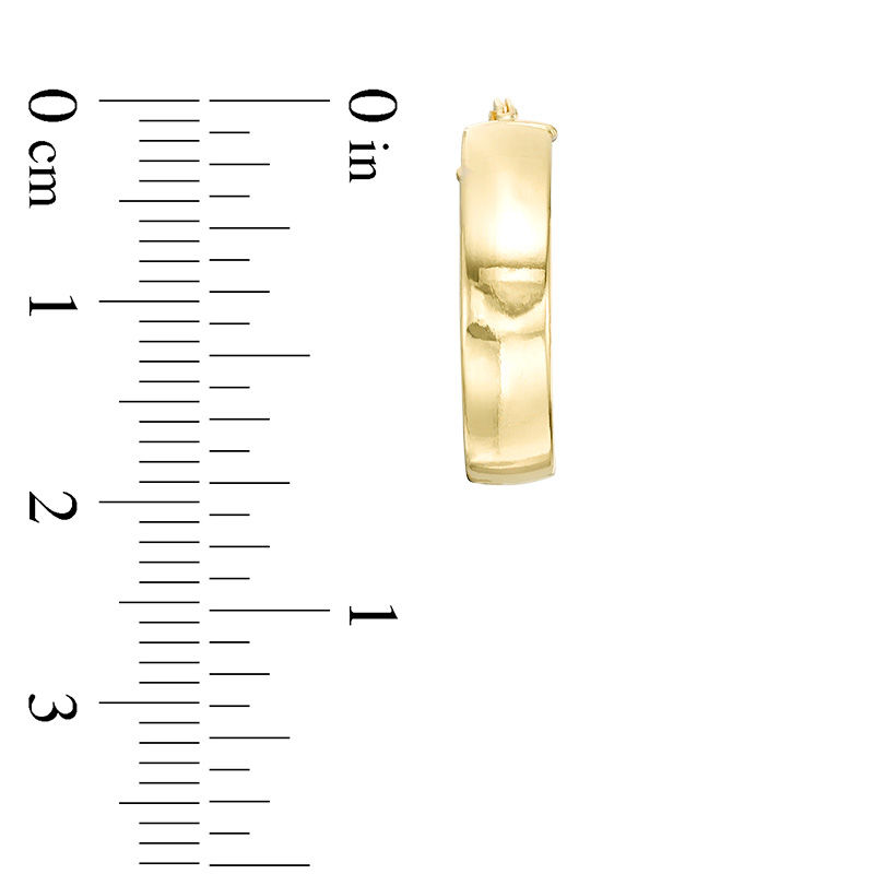 15.0mm Diamond-Cut Inside-Out Hoop Earrings in 14K Two-Tone Gold