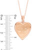 Thumbnail Image 3 of Filigree Etched Heart-Shaped Locket in Sterling Silver with Rose Rhodium