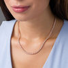 Thumbnail Image 2 of 1.00 CT. T.W. Diamond Two-Stone "S" Curve Tennis Necklace in Sterling Silver with Rose Rhodium - 17"