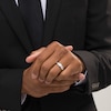 Thumbnail Image 2 of Men's 0.50 CT. T.W. Baguette and Round Diamond Wedding Band in 10K White Gold