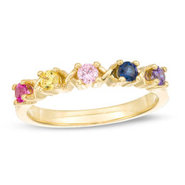 Mother's Birthstone "XO" Ring (3-7 Stones)