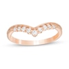 Thumbnail Image 0 of 0.145 CT. T.W. Diamond Chevron Anniversary Band in 10K Rose Gold