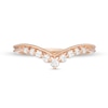Thumbnail Image 4 of 0.145 CT. T.W. Diamond Chevron Anniversary Band in 10K Rose Gold