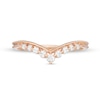 Thumbnail Image 3 of 0.145 CT. T.W. Diamond Chevron Anniversary Band in 10K Rose Gold