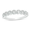 Thumbnail Image 1 of 0.45 CT. T.W. Diamond Vintage-Style Nine Stone Anniversary Band in 10K White Gold