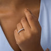 Thumbnail Image 2 of 0.45 CT. T.W. Diamond Vintage-Style Nine Stone Anniversary Band in 10K White Gold