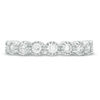 Thumbnail Image 4 of 0.45 CT. T.W. Diamond Vintage-Style Nine Stone Anniversary Band in 10K White Gold