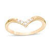 Thumbnail Image 0 of 0.085 CT. T.W. Diamond Five Stone Chevron Anniversary Band in 10K Gold