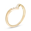 Thumbnail Image 3 of 0.085 CT. T.W. Diamond Five Stone Chevron Anniversary Band in 10K Gold