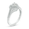 Thumbnail Image 2 of 0.45 CT. T.W. Princess-Cut and Round Diamond Heart Frame Ring in 10K White Gold
