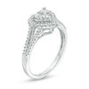 Thumbnail Image 3 of 0.45 CT. T.W. Princess-Cut and Round Diamond Heart Frame Ring in 10K White Gold