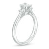 Thumbnail Image 2 of 0.50 CT. T.W. Composite Diamond Cushion Three Stone Engagement Ring in 14K White Gold