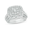 Thumbnail Image 0 of 2.95 CT. T.W. Diamond Triple Frame Multi-Row Engagement Ring in 10K White Gold