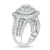 Thumbnail Image 1 of 2.95 CT. T.W. Diamond Triple Frame Multi-Row Engagement Ring in 10K White Gold