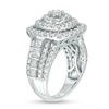 Thumbnail Image 2 of 2.95 CT. T.W. Diamond Triple Frame Multi-Row Engagement Ring in 10K White Gold
