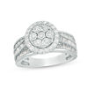 Thumbnail Image 1 of 0.75 CT. T.W. Composite Diamond Frame Multi-Row Engagement Ring in 10K White Gold