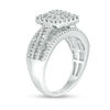 Thumbnail Image 2 of 1.00 CT. T.W. Composite Diamond Square Frame Multi-Row Engagement Ring in 10K White Gold