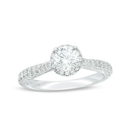 Vera Wang Love Collection 1.23 CT. T.W. Diamond Frame Engagement Ring in 14K White Gold
