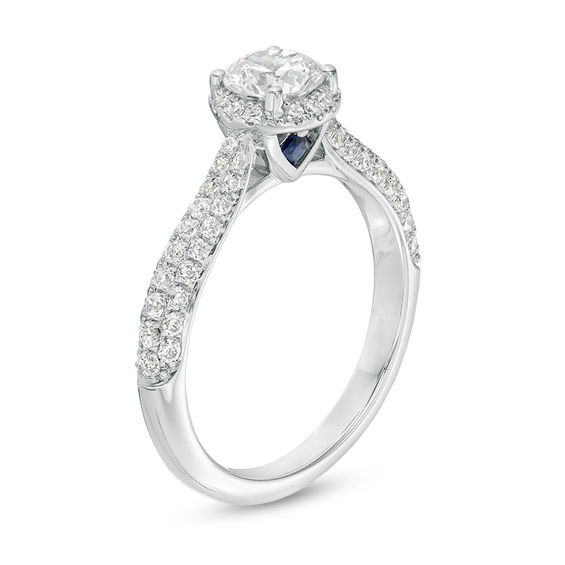 Vera Wang Love Collection 1.23 CT. T.W. Diamond Frame Engagement Ring ...