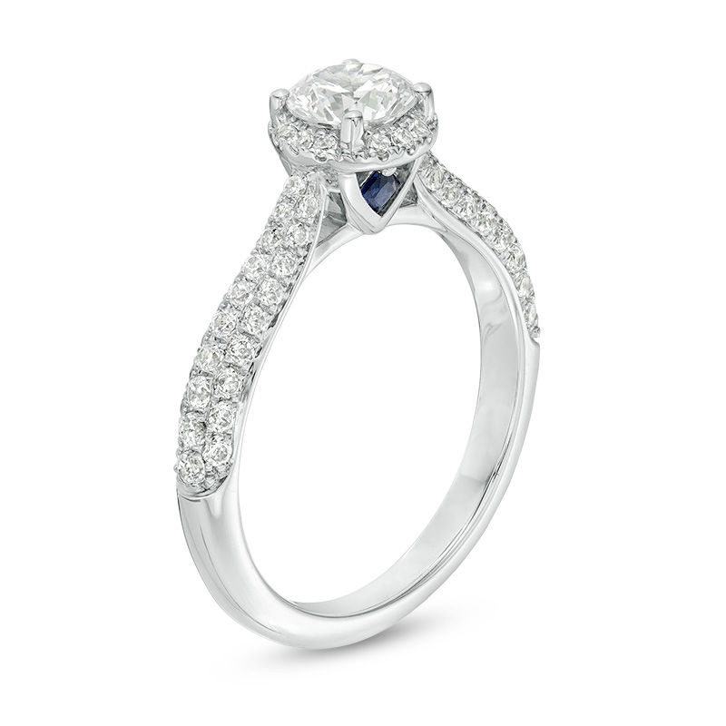 Vera Wang Love Collection 1.23 CT. T.W. Diamond Frame Engagement Ring in 14K White Gold