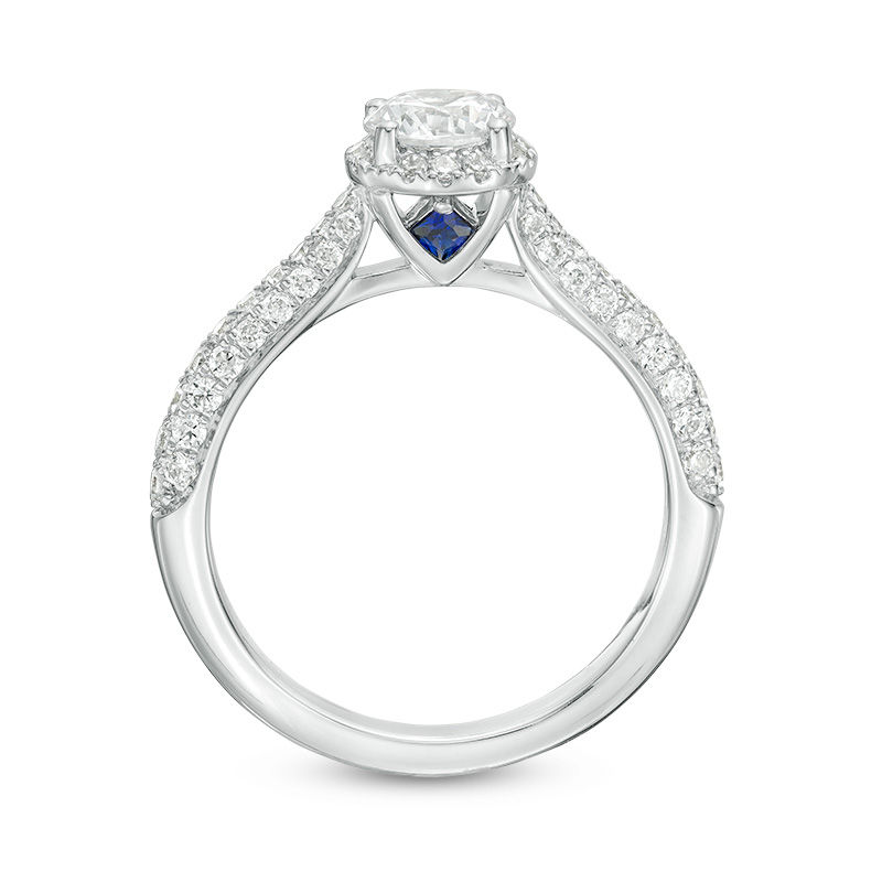 Vera Wang Love Collection 1.23 CT. T.W. Diamond Frame Engagement Ring in 14K White Gold