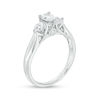 Thumbnail Image 1 of 1.00 CT. T.W. Certified Pear-Shaped Diamond Past Present Future® Engagement Ring in 14K White Gold (I/SI2)