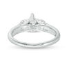Thumbnail Image 2 of 1.00 CT. T.W. Certified Pear-Shaped Diamond Past Present Future® Engagement Ring in 14K White Gold (I/SI2)