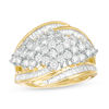 Thumbnail Image 0 of 2.00 CT. T.W. Composite Diamond Marquise Bypass Ring in 10K Gold