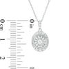 Thumbnail Image 1 of 0.50 CT. T.W. Diamond Oval Frame Pendant in 10K White Gold