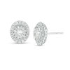 Thumbnail Image 0 of 0.50 CT. T.W. Diamond Oval Frame Stud Earrings in 10K White Gold