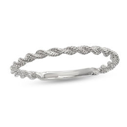 1.5mm Twist Rope Wedding Band in 14K White Gold