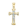 Thumbnail Image 1 of Men's Crucifix Necklace Charm in 14K Two-Tone Gold
