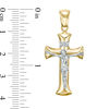 Thumbnail Image 2 of Men's Crucifix Necklace Charm in 14K Two-Tone Gold