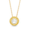 Thumbnail Image 1 of 5.0mm White Topaz Bead Frame Pendant in 10K Gold