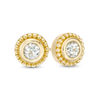 Thumbnail Image 1 of 4.0mm White Topaz Bead Frame Stud Earrings in 10K Gold