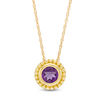 Thumbnail Image 1 of 5.0mm Amethyst Bead Frame Pendant in 10K Gold