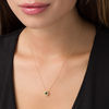 Thumbnail Image 2 of 5.0mm Emerald Bead Frame Pendant in 10K Gold