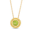 Thumbnail Image 1 of 5.0mm Peridot Bead Frame Pendant in 10K Gold