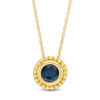 Thumbnail Image 1 of 5.0mm Blue Sapphire Bead Frame Pendant in 10K Gold