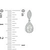 Thumbnail Image 4 of Pear-Shaped Lab-Created White Sapphire Vintage-Style Necklace and Drop Earrings Set in Sterling Silver