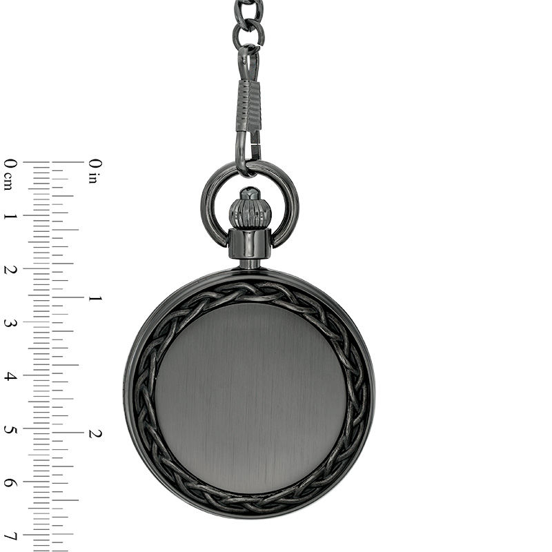 Men's James Michael Black Pocket Watch with Black Dial (Model: PQA181135C)